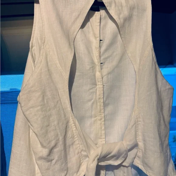 Free People Back it up waistcoat - white size large - Picture 6 of 6